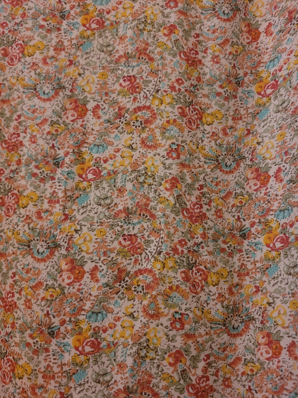 LC Lauren Conrad Pink Floral V-Neck Layered Hem Blouse - Picture 3 of 5